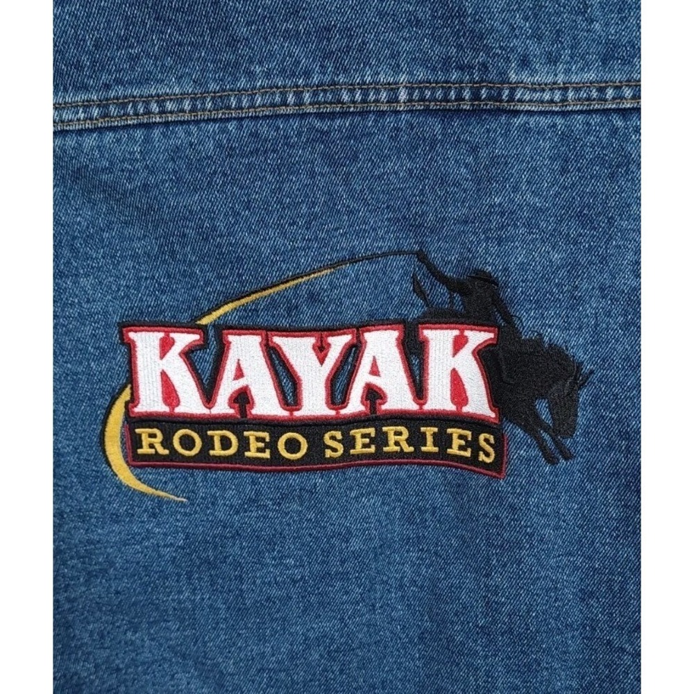 Kayak Rodeo Series Embroidered Western Denim Trucker Jacket Mens XL - Picture 5 of 8